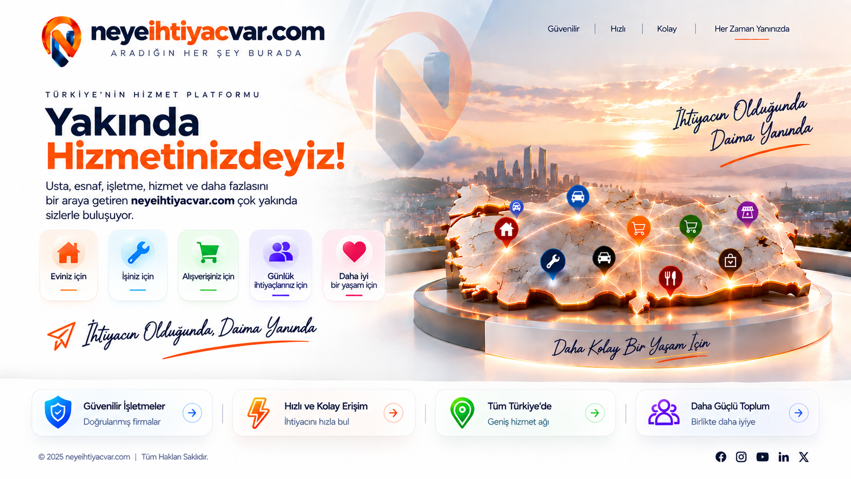 Neye Ä°htiyaÃ§ Var - YakÄ±nda Hizmetinizdeyiz